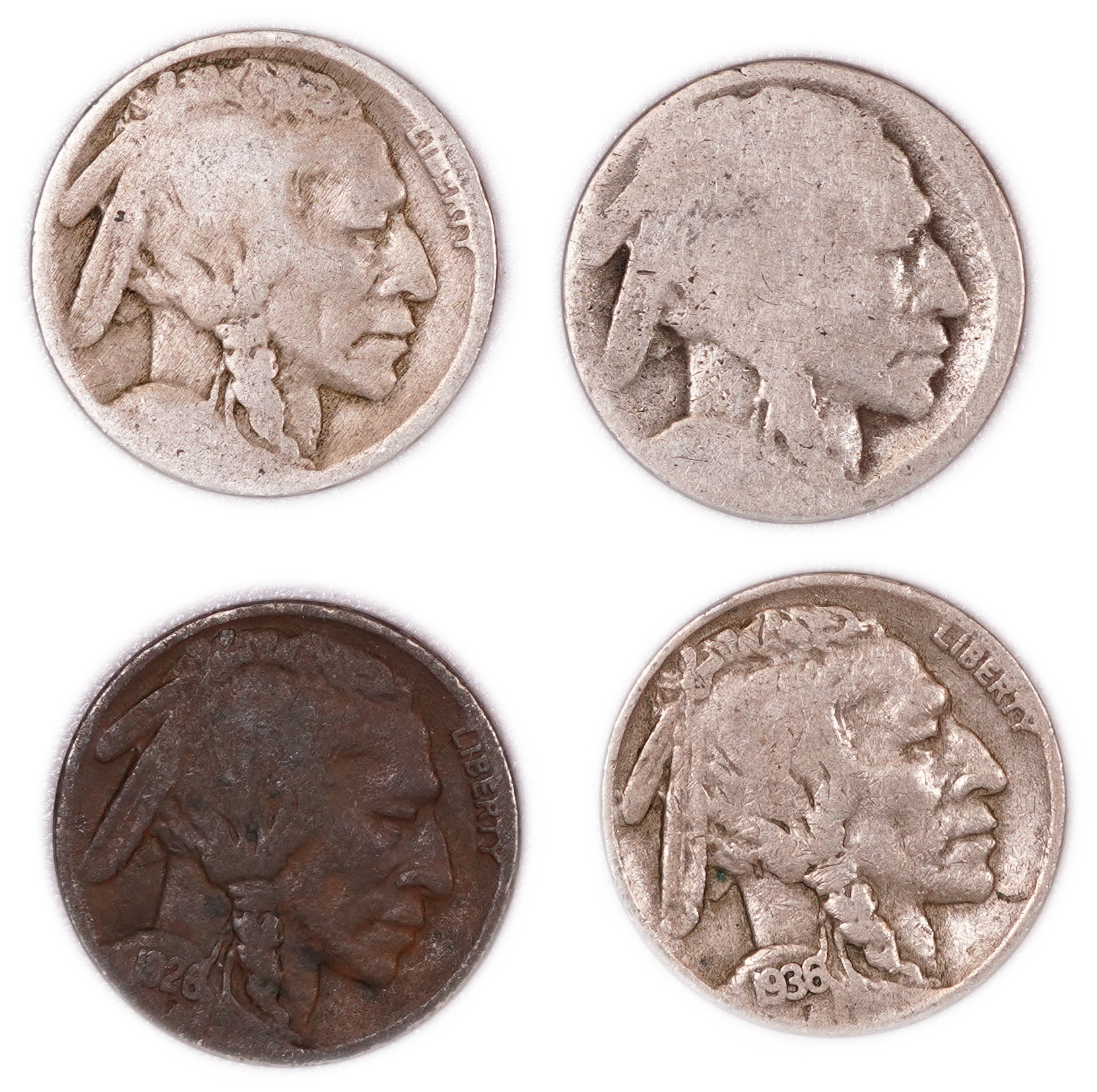 United States - Group of 40 Buffalo Nickels - 5 Cents - Indian Head Series - Various Dates 1913-1938 - 1 3