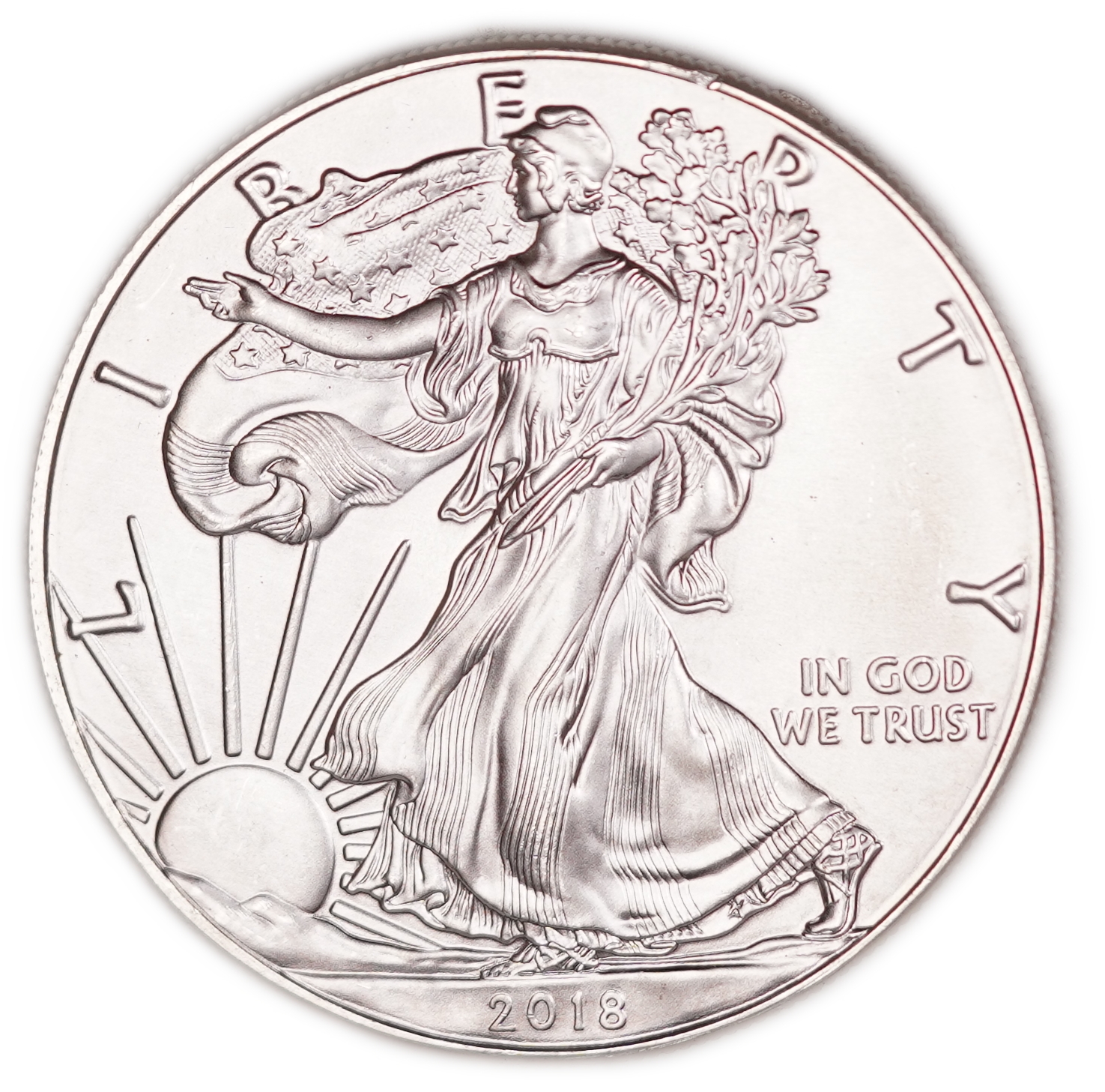 United States - $1 American Silver Eagle - Type 1 - .999 Silver, 31.103 g - 1 Troy Ounce - KM#273