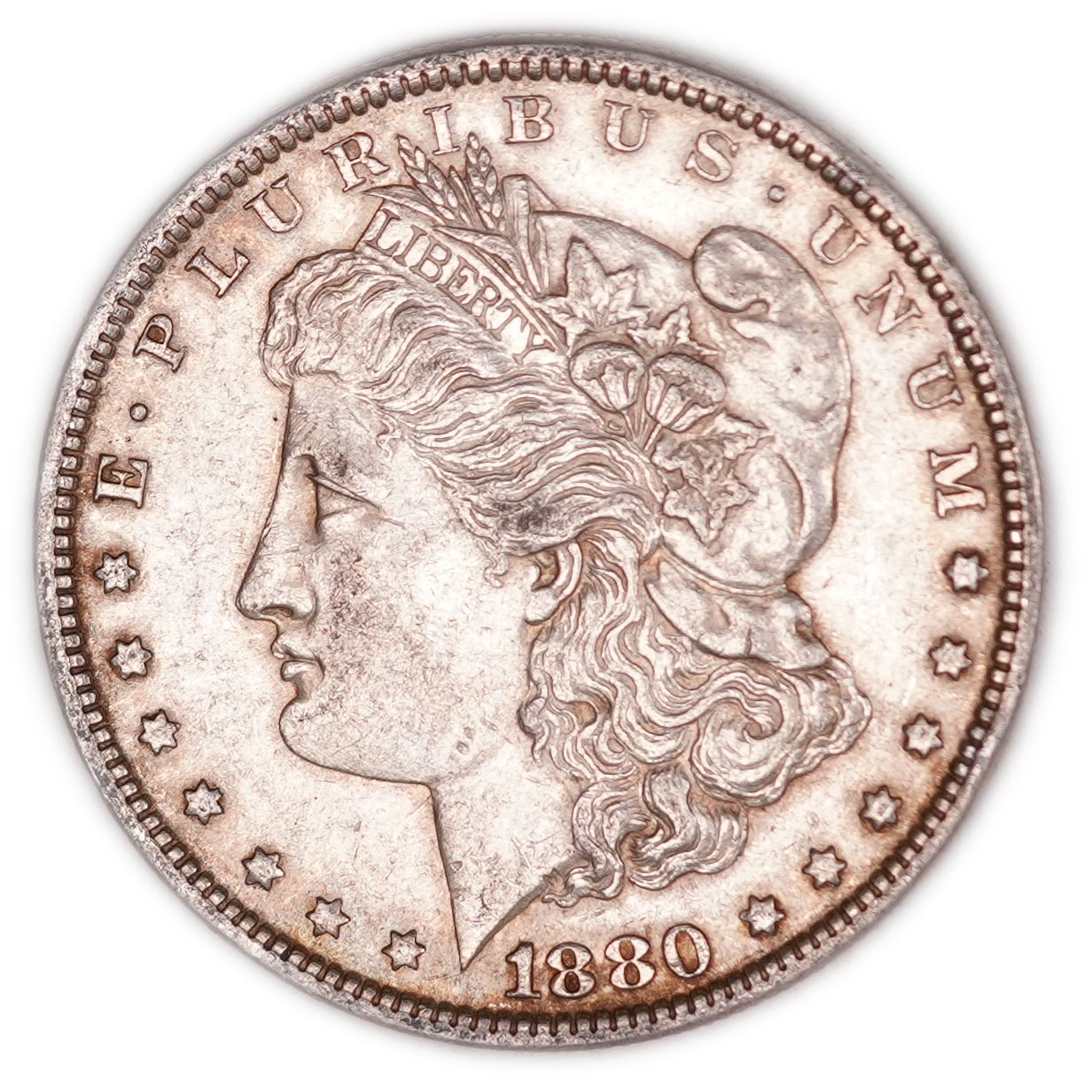 United States - 1880 Morgan $1 - .900 Silver, 26.66 g Gross Weight (23.99 g Net Silver, 0.7714 Troy Ounce) - F-XF - ... - 1 0